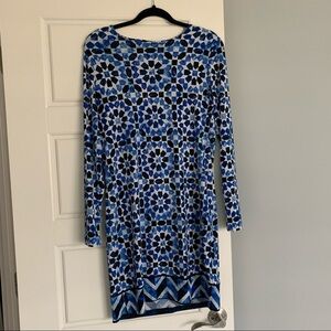 Michael kors blue patterned dress size M